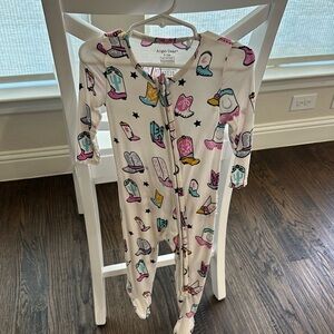 Angel Dear zippered bamboo pajamas, cowgirl boot